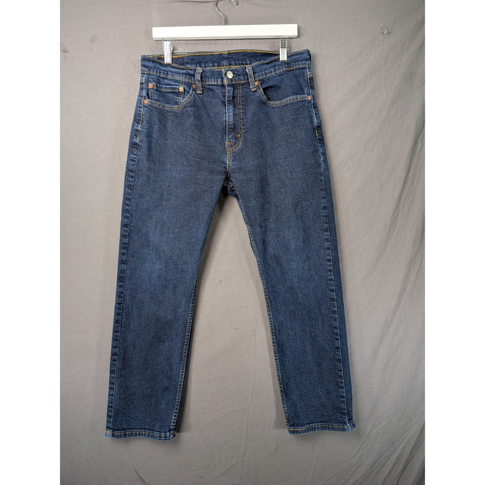 Levi 505 Regular Fit Mens Blue Straight Leg Denim Jeans W34 L30